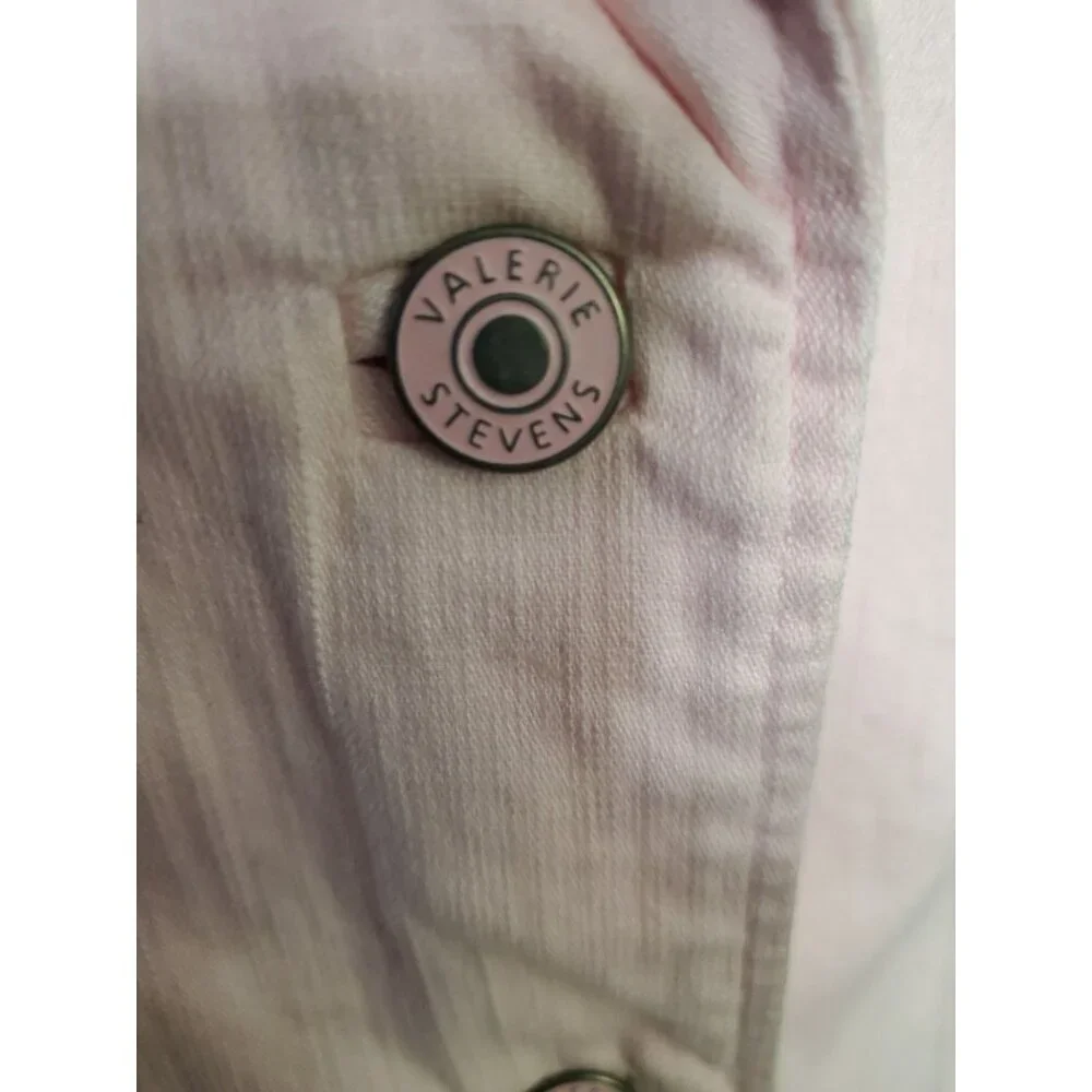 Valerie Stevens Cotton A-Line Skirt And Pink Fitted Jacket Set Preppy Designer - Picture 3 of 16